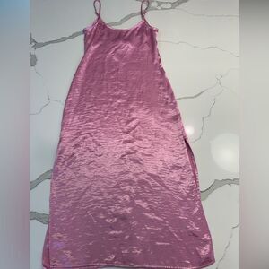 H&M silky pink dress